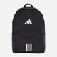 Рюкзак спортивный 27,4 л вмещает формат А4 Adidas Q3 Ess Bars3Rs Bp JX6497 Черный (4068811571108) - изображение 1
