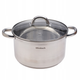 Кастрюля Ofenbach KM-100527 5.5л из нержавеющей стали с стеклянной крышкой 24см для индукции и газа - изображение 3