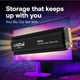 SSD накопичувач з радіатором Crucial P310 1 TB (CT1000P310SSD5), PCIe 4.0, M.2 2280 (up to 7100/6000 MB/s), з радіатором, сумісний з Playstation 5 - изображение 4