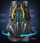 Рюкзак чоловічий великий 65 літрів туристичний спортивний похідний для речей поїздок переїзду подорожей - зображення 9