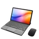 Клавиатура-подставка беспроводная Smart Keyboard + Мышка для Doogee Tab G6+ Ukr+Eng Black - изображение 1