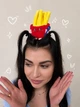 Трендовий обруч (обідок) з двома зажимами «French Fries» - зображення 1