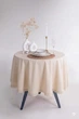 Скатерть из вареного хлопка Limasso French Ø160 см. Akdeniz Krem - изображение 1