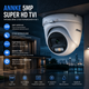 Купольная камера ANNKE 5MP Super HD TVI: профессиональное наблюдение 4-в-1, ночное видение 40м, IP67 - изображение 1