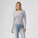 Жіночий лонгслів Levi's (199454022314) Hayes Long Sleeve T-shirt M білий з чорним - зображення 3