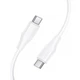 Дата кабель Hoco X124 Bien silicone Type-C to Type-C 60W (1m) White - изображение 2