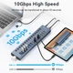 USB хаб Acasis HB16 Pro USB 3.2 Gen 2 з блоком живлення 16 портів hub концентратор алюмінієвий - зображення 4