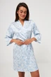 Халат жіночий шовковий літній BARWA garments 0395 L Небесно-блакитний (2110003953857) - изображение 6