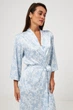 Халат жіночий шовковий літній BARWA garments 0395 L Небесно-блакитний (2110003953857) - изображение 10