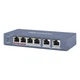 Комутатор 4 порти некерований Hikvision DS-3E0106HP-E POE - зображення 1