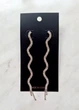 Серьги женские длинные волна с камешками Fashion Jewelry Серебристые 22341 - изображение 3
