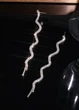 Серьги женские длинные волна с камешками Fashion Jewelry Серебристые 22341 - изображение 5