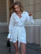 Платье-рубашка Jadone Fashion София L белый - изображение 3