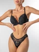 Комплект Lise Marie (Бюстгальтер Пуш Ап и Трусики Бразилиана) Tiara 2188 Черный 70C/S - изображение 1