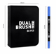 Акварельные двусторонние маркеры Dual Brush 80 шт. - художественные фломастеры на водной основе для рисования, раскрасок, скетчинга, каллиграфии, иллюстраций и дизайна. Набор акварельных маркеров-брашпенов с эффектом акварели в чехле-сумке - изображение 4