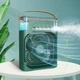 Портативный вентилятор-кондиционер Air Cooler Fan 3 в 1 с водяным охлаждением, зеленый - изображение 4