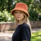 Двостороння панама Velvet помаранчева тепла вельветова жіноча чоловіча демісезонна, панама унісекс повсякденна легка 55-58 см - зображення 13