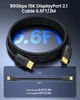 Кабель Silkland Displayport v2.1 [VESA Certified] 16K@60Hz, 8K@240Hz, 4K@960Hz, 80Gbps, with locking latch, 2м, чорний (S1342) - зображення 8