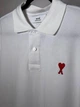 Чоловіча футболка-поло Ami Paris Ami De Coeur small logo Polo Shirt біла розмір XL (AP12003.6XL) - зображення 4