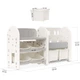 Детский стеллаж для хранения Crato Gray Mealux KD-E051 White 148х76х35 см - изображение 2