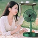 Портативный мини вентилятор для дома Telescopic Folding Fan складной настольный с USB зарядкой, зеленый SKU-78 - изображение 5