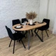 Раскладной овальный кухонный стол Ronni, для обедов в стиле Loft - изображение 4