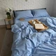 Комплект постельного белья Ell Home (турецкий вареный хлопок) Голубой полуторный 70/70 на резинке 90/200/35 - изображение 3