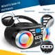 Портативный CD-проигрыватель KLIM B3 Bluetooth Boombox с FM-радио, USB, AUX и RGB подсветкой - изображение 2