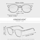 Cолнцезащитные очки для женщин и мужчин KINGSEVEN 7016 Gold Gray - изображение 3