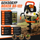 Бензобур BOXER BX-122 5,2 к.с. 52 см³ з комплектом шнеків 150, 200 і 250 мм та подовжувачем 500 мм, мотобур для буріння ґрунту, встановлення стовпів, парканів, посадки дерев і кущів - зображення 6