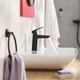 Змішувач для умивальника одноважільний GROHE QuickFix Start чорний латунь з донним клапаном 237462432 - зображення 3