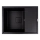 Мийка для кухні VALESO граніт ESTERIS 645x495мм прямокутна врізна без сифону чорна PLS-A51521 - зображення 1