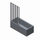 Шторки скляні на ванну складні Koer SR BS07-80x140-TR-01 прозоре скло Easy Clean 4мм, хром (KR5948) - изображение 10