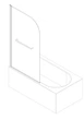 Шторки скляні на ванну Koer SR BS02-80x140-TR-01 прозоре скло 6мм, хром (KR5401) - изображение 11