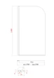 Шторки скляні на ванну Koer SR BS01-80x140-TR-01 прозоре скло 6мм, хром (KR5400) - изображение 11