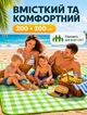 Коврик плед для пляжа и пикника водонепроницаемый покрывало подстилка на природу непромокаемая складная 200х200см - изображение 3