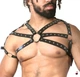 Art of Sex Ares, чорний, L-2XL, натуральна шкіра - изображение 1