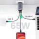 Мережевий зарядний пристрій Ugreen CD244 65W 2xUSB-C + USB-A PD3 QC GaN Fast Charger Grey (10335) - изображение 5