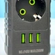 Подовжувач мережі UA Power F45U, 6.0 м., Чорний - 544780 - зображення 5