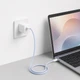 Кабель Make Type-C to Type-C PD 65W Nylon 1 м Blue (MCB-CN1BL) - зображення 4
