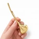 Брошь BROCHE Растения Гинкго Билоба из стали золотистая BRSF115515 - изображение 3