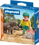 Zestaw zabawek Playmobil Duo Pack Strażnik leśny z nosorożcem 10 elementów 72025 (4008789720252) - obraz 1