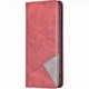 Чехол-книжка с карманами UniCase Geometric Pattern для Realme 16 - Red - изображение 2