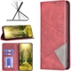 Чехол-книжка с карманами UniCase Geometric Pattern для Realme 16 - Red - изображение 4