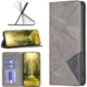 Чехол-книжка с карманами UniCase Geometric Pattern для Realme 16 - Grey - изображение 4