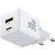 Сетевое зарядное устройство Baseus Palm Fast Charger USB-A/USB-C 30W + Cable USB-C to USB-C 60W 1m White (P1011160A213-01) [168073] - изображение 4