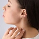 Серьги-протяжки серебряные Шарики 925 Rhodium (Ш) - изображение 5
