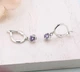 Серьги серебряные с подвесками Цефеида Lavender 925 Zirkon - изображение 1