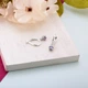 Серьги серебряные с подвесками Цефеида Lavender 925 Zirkon - изображение 4
