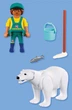 Набір іграшок Playmobil Animals and Friends Zoo: Полярний ведмідь і доглядач 9 деталей 72090 (4008789720900) - зображення 3